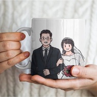 客製化 Q版人像 馬克杯 情侶 結婚 閨蜜 情人節 全家福 送禮