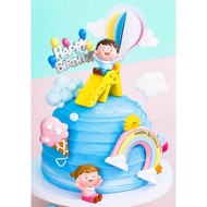 Boy Girl Slide Kids Cake Topper Decorations