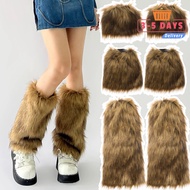 [3-5 Days Arrive]Faux Fur Leg Warmers Y2K Fashion 5 Lengths Stretchy Elastic, Luxury Western Boot So
