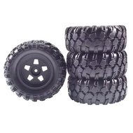 4pcs Rubber Tires & nylon Wheel Rims 12mm Hex 90mm For MN128 MN999 MN86 MJX 10208 Universal