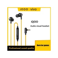 Vivo Y35 Y30 Y15 Y15S  iQ00 Gaming Earphone 3.5mm Audio Jack With Button L Shape Dending Design For 