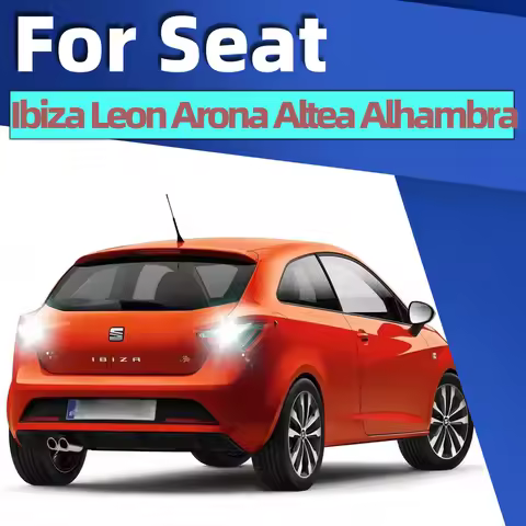 2x Car LED Backup Lamp Reverse Light For Seat Ibiza 6l 6j Leon 5f Mk2 Mk3 Mk1 1p 1m Arona Altea Alha