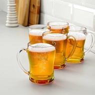 🔥[HOT] 1pcs 300mL Beer Drinking Glass IKEA Shape Glass Beer Glass Liquor Drinking Glass Dining Drink