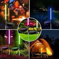 Solar Rattan Bubble Light, RGB Acrylic Garden/Park Landscape Light, Outdoor Solar Rattan Bubble Ligh