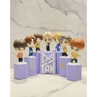 TinyTan (Tiny Tan) BTS Figurine Display Stand MCD Mcdonald's Happy meal set 7-Slot Collector’s Holde