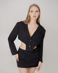 Dressfriends.bybf | Noir Cropped Blazer เบลเซอร์ทรงครอป เก๋ๆชิคๆ (เฉพาะเสื้อเบลเซอร์)