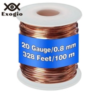 99.9% Dead Soft Copper Wire 20 Gauge/ 0.8 mm Diameter 328 Feet/ 100 M 1 Pound Spool Pure Copper Wire