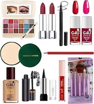 G4U Makeup kit Set With Lipstick, Eyeshadow, Compact, Foundation, Makeup Brushes ETC, Makeup Giftset