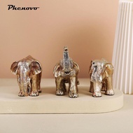 phenovo Resin Elephant Ornaments Figurines Creative Nordic Style Tabletop Decoration Elephant Statue