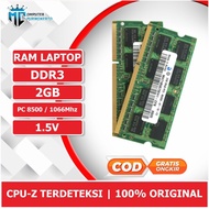 Laptop Ram or Sodimm DDR3 2Gb Pc 8500 1066 Mhz