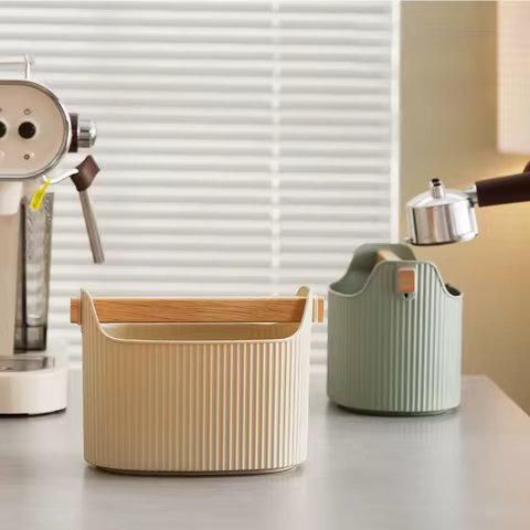 Kitchen Coffee Grind Knock Box Removable Knock Bar Coffee Utensils Espresso Dump Bin, for Coffee Sho