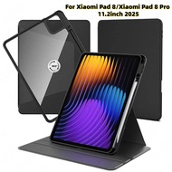for Xiaomi Pad 8/Mi Pad 8 Pro 11.2incn Pad 7 6 5 Pro 11"Case Acrylic Back Cover 360 Degree Rotation 