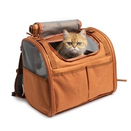 Pet Carrier Backpack, Expandable Oxford Cloth Carrier with Ventilation Mesh Windows, Lightweight and
