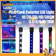 Lovinland Submersible Aquarium Light Fish Tank Light Full Waterproof White and Blue LEDs