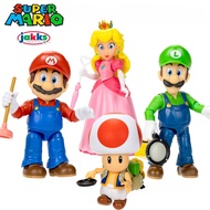 Mario Movie Toy, 5-inch Figure Set with Mario Luigi Peach Cinco de Toilette, Official Super Mario Br