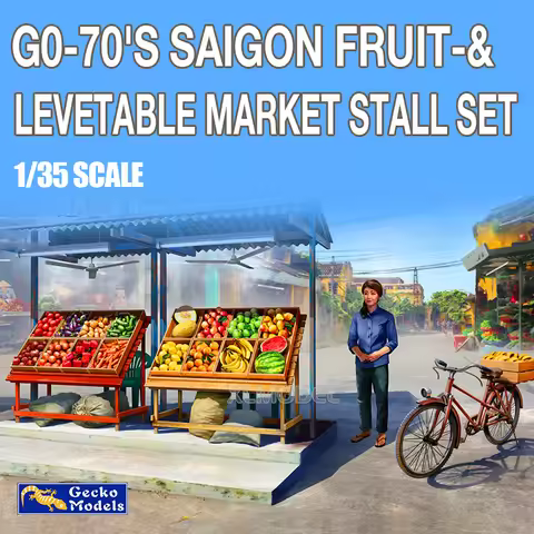 Gecko model plastic scale assembly model kit 35GM0122 60 '-70's Saigon Fruit & Vegetable Market Stal