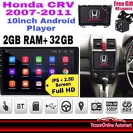 ANDROID PLAYER WITH HONDA CRV 2007-2010 PLAYER CASING , PLUG AND PLAY SOCKET , CAMERA COMPLETE SET T