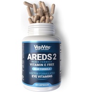 AREDS 2 Eye s VisiVite s untuk Mata Tanpa E Eye s untuk Warga Emas Lutein dan Zeaxanthin s 60 Kapsul