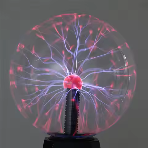 NEW 8 Inch Sound Control Glass Magic Plasma Ball Lamp LED Night Light Atmosphere Touch Plasma Light 