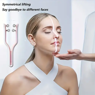 Premium 6-Speed ​​Double Chin Beauty Device - USB Rechargeable Facial Massager Light Beige Care & Be