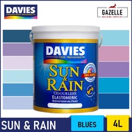 Davies Sun &amp; Rain Acrylic Elastomeric Paint - Blues 4L