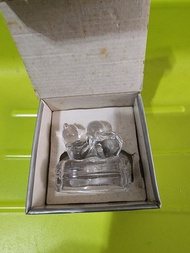 Lalique Cristal d'Arques 法國水晶貓擺件