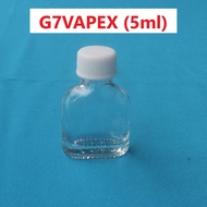G7VAPEX GLASS BOTTLE (BOTOL KACA) (5ml) (1SET = 50 UNIT INSIDE)