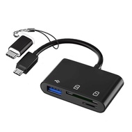 Actual USB 2.0 Type-C OTG 2in1 Micro USB Universal Extended Multifunction Card Reader/TF/SD/Flash Dr