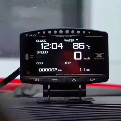 LUFI X1 English Version OBD2 Plug digital Turbo boost oil pressure temperature gauge for car Afr RPM