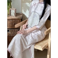 Improved Cheongsam Cheongsam Dress Cheongsam Dress Chinese Style Slimmer Look Red Face Improved Purple Cheongsam Season 2024 Young Style Girl High-End Retro Temperament Elegant