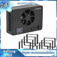 viviwins Andoer FS-06 Camera Cooling Fan External System with OLED Display 8pcs Mounting Adapter Pla