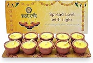 SATVIK 60 Min Nitya Pujan Cow Ghee Wicks with Diya Wax Free for Home Mandir Temple Puja Pooja. Ghee 