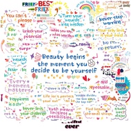 100PCS Cute and Inspiring Friendship Quotes Artwork, Colorful and Motivational Design for Personaliz