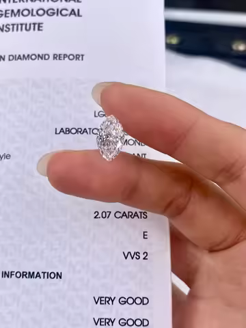 With IGI Certificate 1ct 1.5ct 2ct 3ct 5ct 6ct Marquise Shape Lab Grown Diamonds CVD HPHT Lab Create