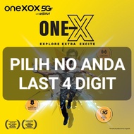 [Free Delivery] Pilih No Anda last 4 digit Onexox 5G Prepaid Simkad Unlimited Data & Call Postpaid S