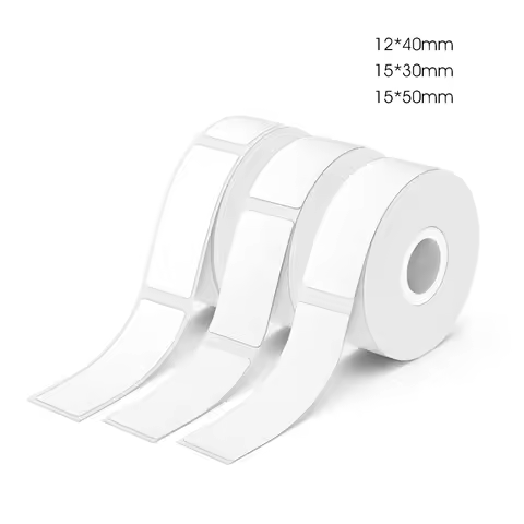 3PK Thermal Paper Roll Marklife P15 P12 P11 Label Printer Adhesive Sticker 1240 1530 1550mm White Tr