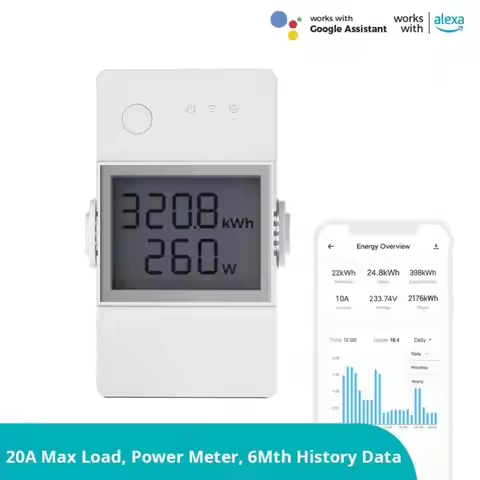 SONOFF Pow Elite/Origin Power Meter Wifi 16A 20A LCD Energy Monitor Switch Overload Protector Relay 