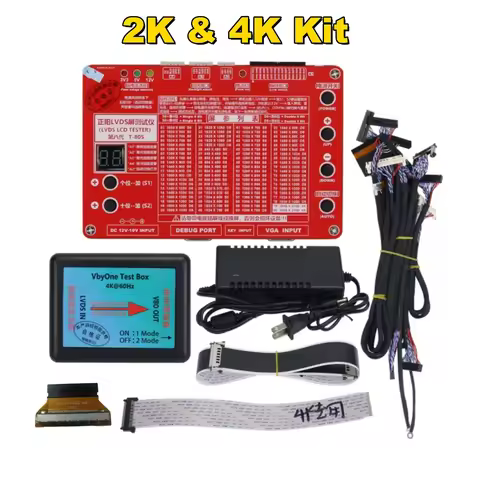 T-80S 8th 2K 4K LVDS LCD Screen Tester Max 3840x2160 For Testing TV Laptop Screen With Cables Power 