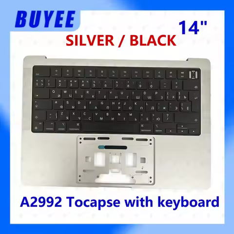 Silver Black Original A2992 Topcase Keyboard Backlight For MacBook Pro M3 Pro 14" A2992 Top Case FR