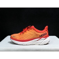 2023 new hot sale Hoka One One Clifton 8 shock absorption running shoes orange red