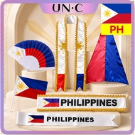 Buwan Ng Wika Filipino Language Month Costume Accessories Flag Sash Fan Cape for Kids Boy Girl