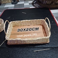 . Rattan tray size 30x20cm