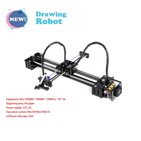 DIY LY Drawbot Pen Drawing Writting Robot Machine Lettering Corexy XY-plotter Robot for CNC V3 Shiel