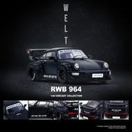 INNO 1/64 Porsche RWB 964 Matte Black Alloy Diecast Car Model Toy Birthday Gift