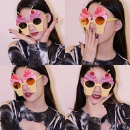 Hawaii Pink Party Ice Cream Glasses Cute Picnic Birthday Glasses