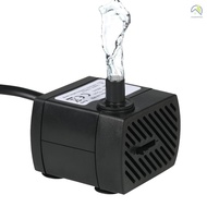 ◗280L/H 4W Submersible Water Pump for Aquarium Tabletop Fountains Pond Water Gardens and Hydroponic Systems with One Nozzle 4.9ft(1.5m) Power Cord AC220-240V