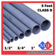 PVC PIPE PVC PAIP CLASS D 5FT-6FT(5KAKI-6KAKI) x 1/2''(15mm),3/4''(20mm),1''(25mm)