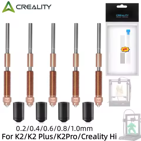 Creality K2 Plus Nozzles 0.2/0.4/0.6/0.8/1.0mm Quick-Swap 3D Printer Nozzle for 3D Printer K2 Plus, 