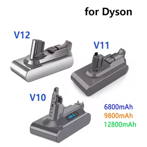 For Dyson 12800mAh 21.6V/25.2V Battery Replacement Dyson Vacuum Handheld Vacuum Cleaner Dyson V10V11