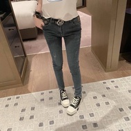 Jeans + Belt Lv Denim Material Stretch